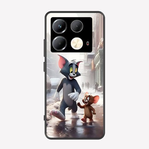 Infinix Note 40 Cover - Tom & Jerry Series - Premium Printed Metal soft Bumper shock Proof Case