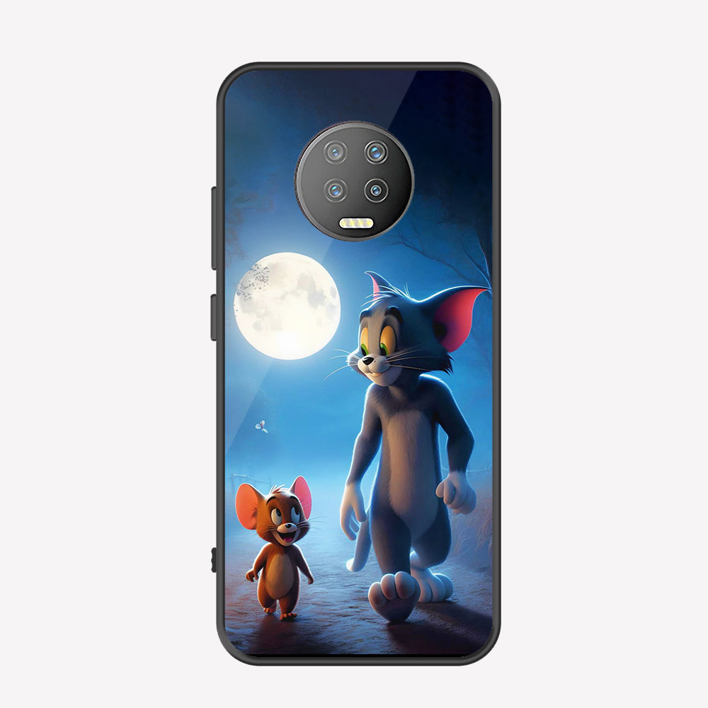 Infinix Note 7 Cover - Tom & Jerry Series - Premium Printed Metal soft Bumper shock Proof Case