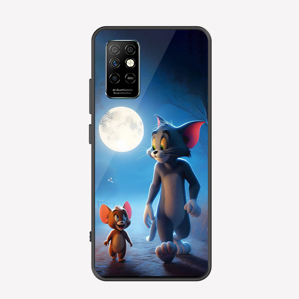 Infinix Note 8i Cover - Tom & Jerry Series - Premium Printed Metal soft Bumper shock Proof Case