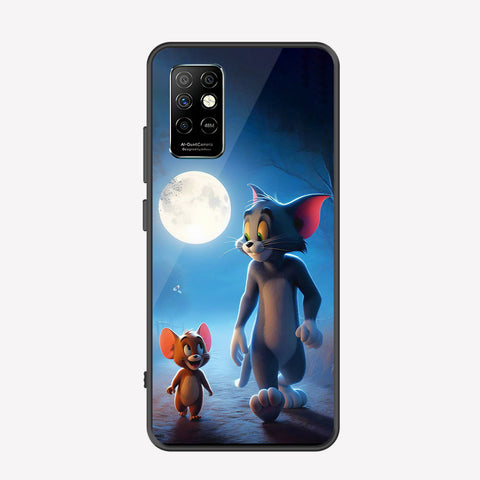 Infinix Note 8i Cover - Tom & Jerry Series - Premium Printed Metal soft Bumper shock Proof Case