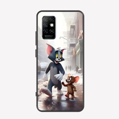 Infinix Note 8i Cover - Tom & Jerry Series - Premium Printed Metal soft Bumper shock Proof Case