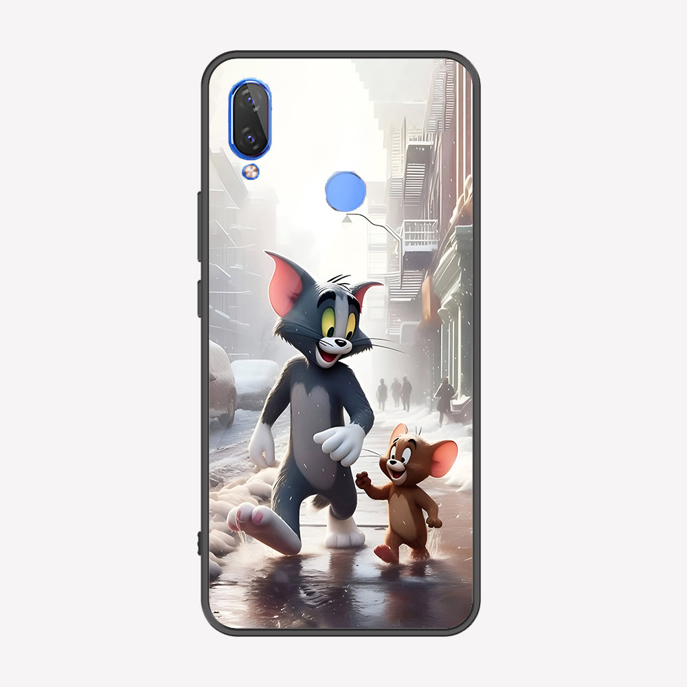Huawei Nova 3i / P Smart Plus Cover - Tom & Jerry Series - Premium Printed Metal soft Bumper shock Proof Case