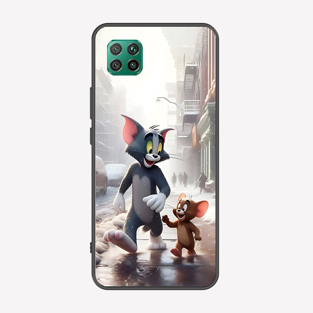 Huawei Nova 7i Cover - Tom & Jerry Series - Premium Printed Metal soft Bumper shock Proof Case