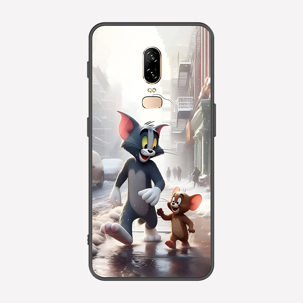 OnePlus 6 Cover - Tom & Jerry Series - Premium Printed Metal soft Bumper shock Proof Case