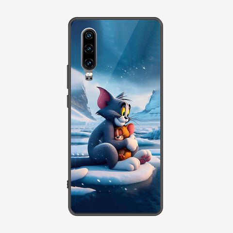 Huawei P30 Cover - Tom & Jerry Series - Premium Printed Metal soft Bumper shock Proof Case