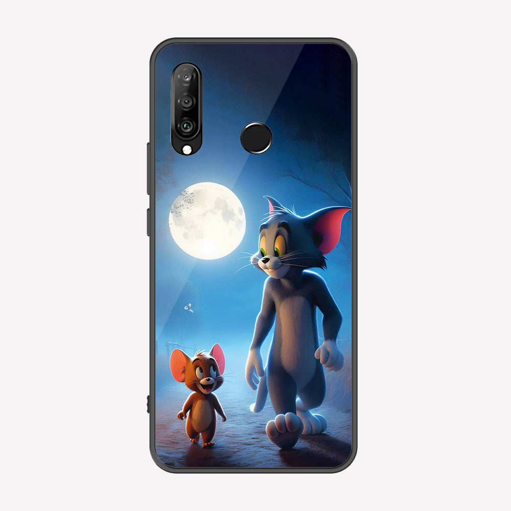 Huawei P30 lite Cover - Tom & Jerry Series - Premium Printed Metal soft Bumper shock Proof Case