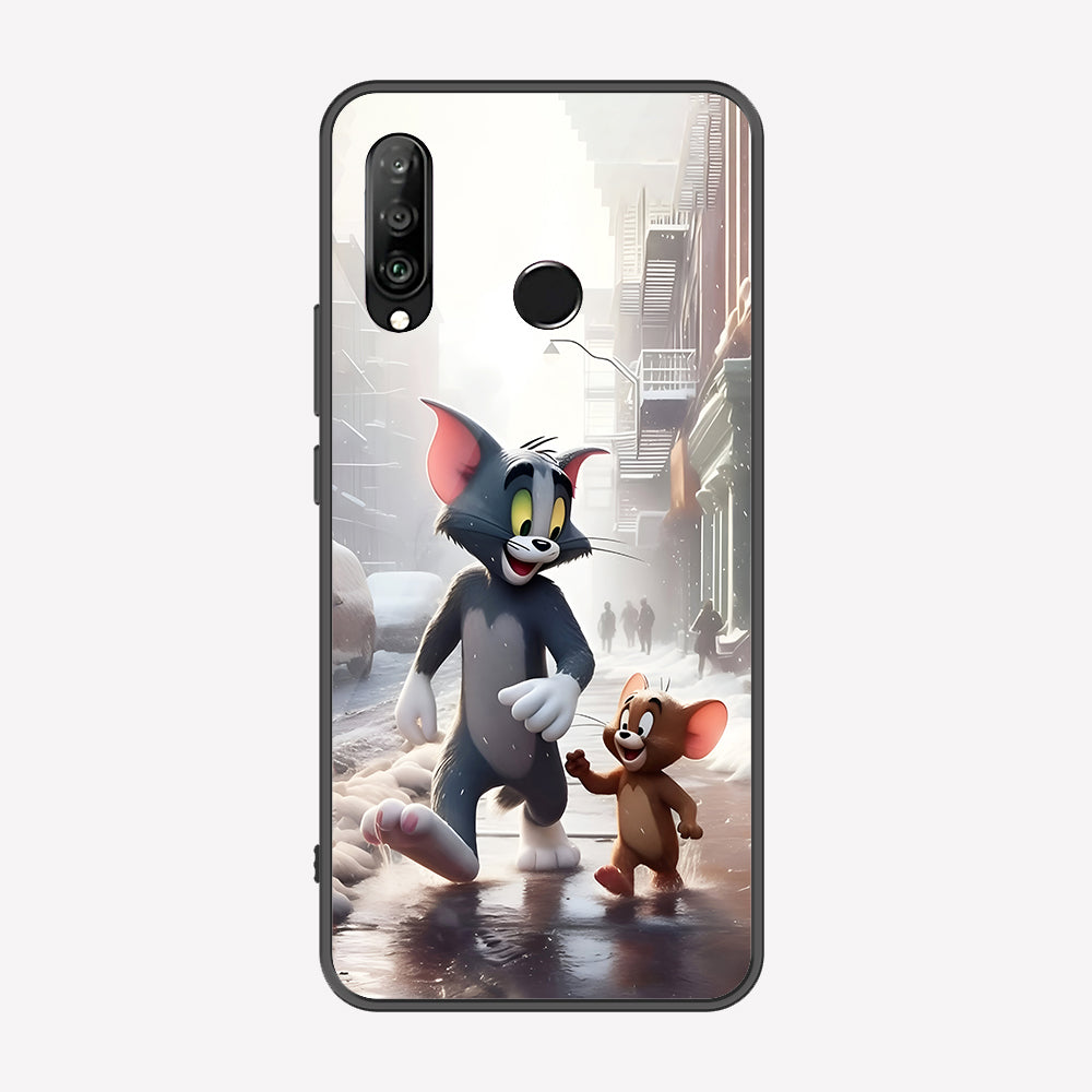 Huawei P30 lite Cover - Tom & Jerry Series - Premium Printed Metal soft Bumper shock Proof Case