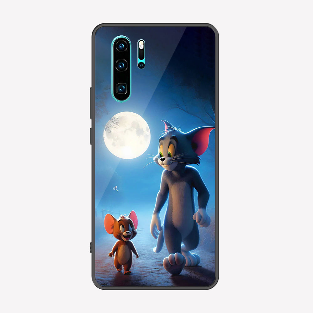 Huawei P30 Pro Cover - Tom & Jerry Series - Premium Printed Metal soft Bumper shock Proof Case