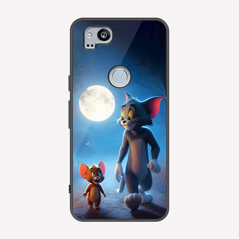 Google Pixel 2 Cover - Tom & Jerry Series - Premium Printed Metal soft Bumper shock Proof Case