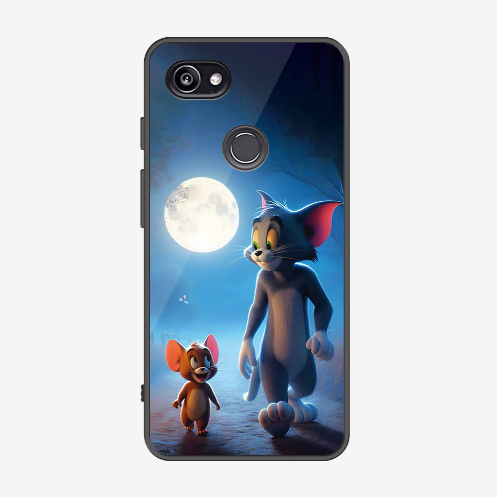 Google Pixel 2 XL Cover - Tom & Jerry Series - Premium Printed Metal soft Bumper shock Proof Case