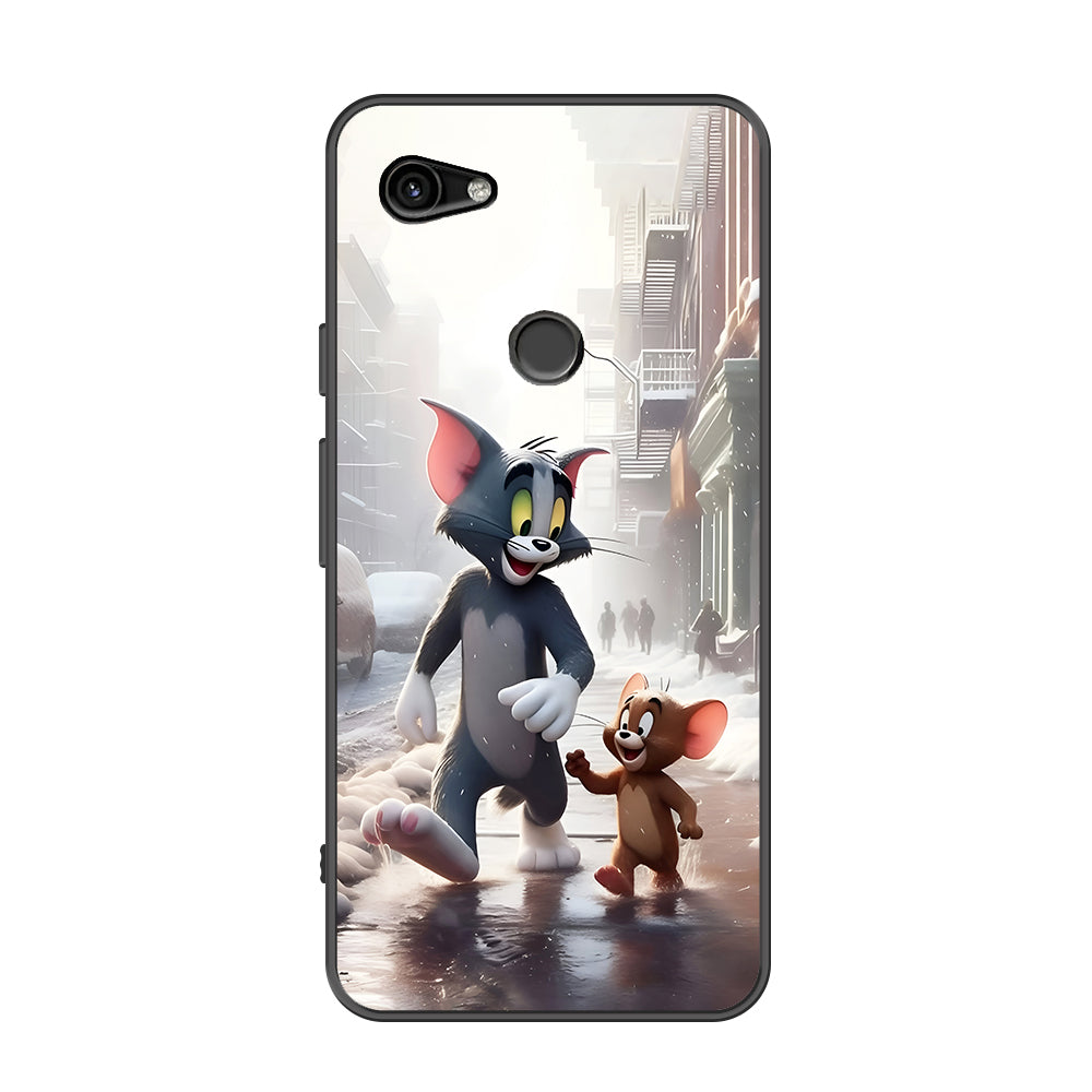 Google Pixel 3a Cover - Tom & Jerry Series - Premium Printed Metal soft Bumper shock Proof Case