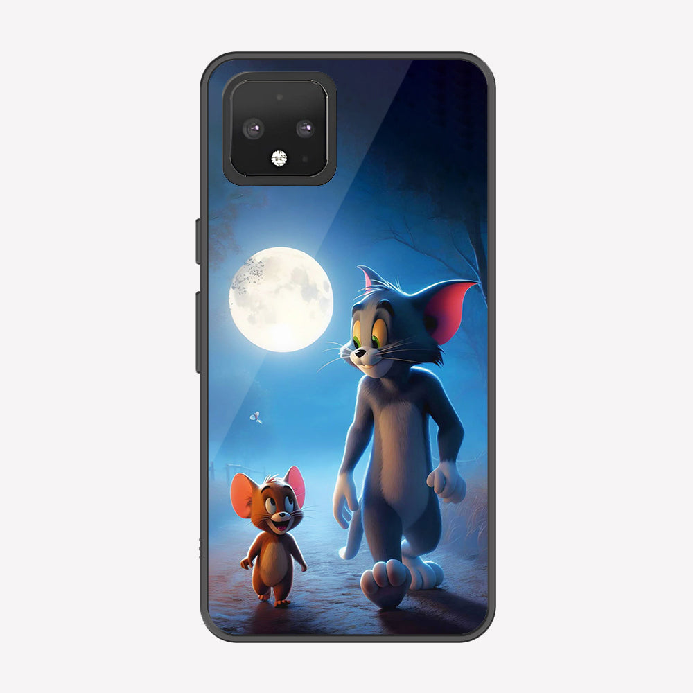 Google Pixel 4 Cover - Tom & Jerry Series - Premium Printed Metal soft Bumper shock Proof Case