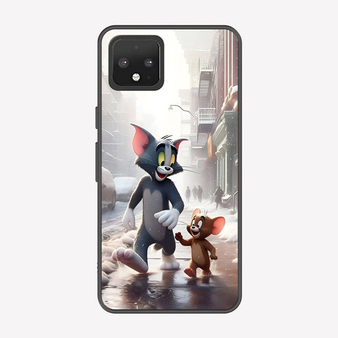 Google Pixel 4 Cover - Tom & Jerry Series - Premium Printed Metal soft Bumper shock Proof Case