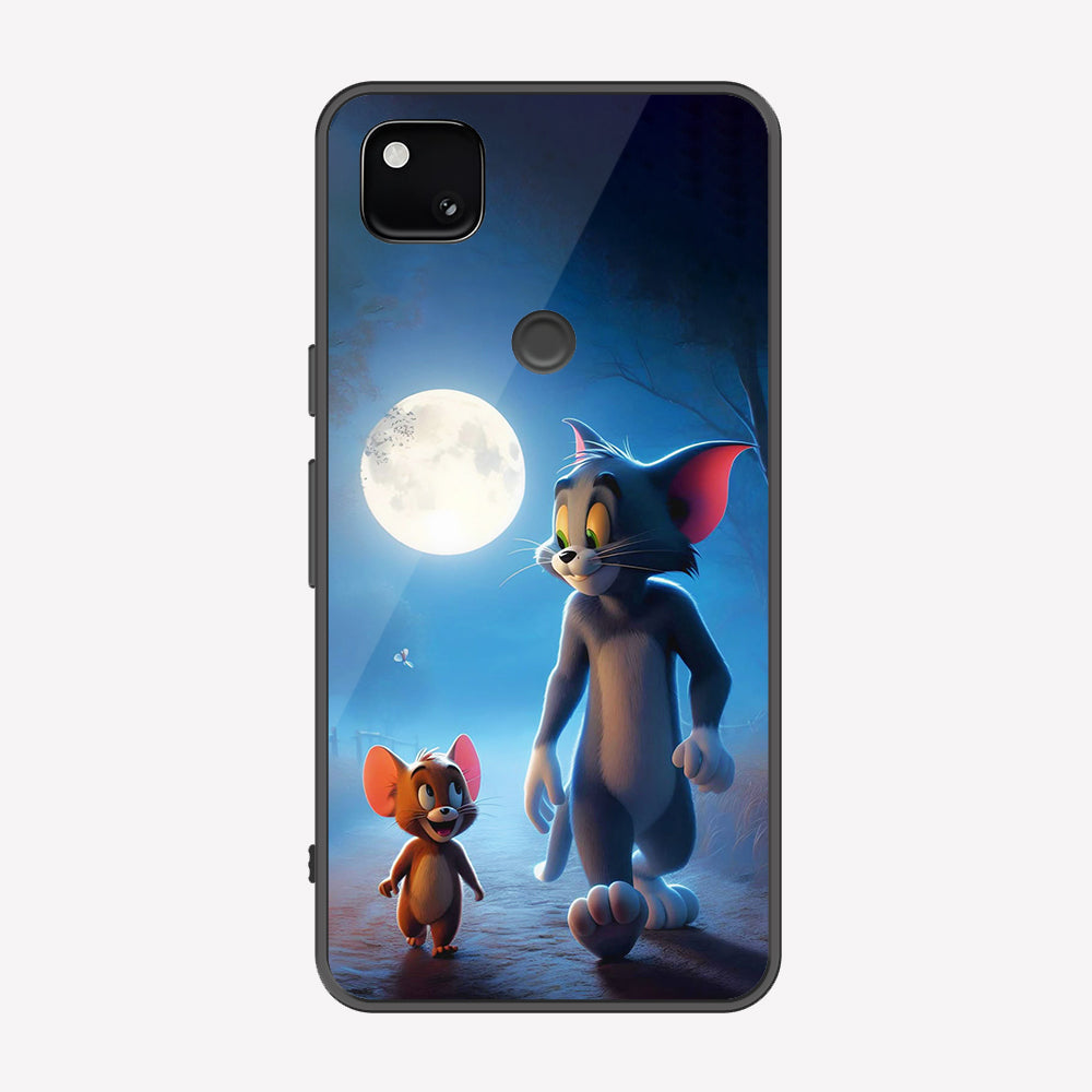 Google Pixel 4a 4G Cover - Tom & Jerry Series - Premium Printed Metal soft Bumper shock Proof Case