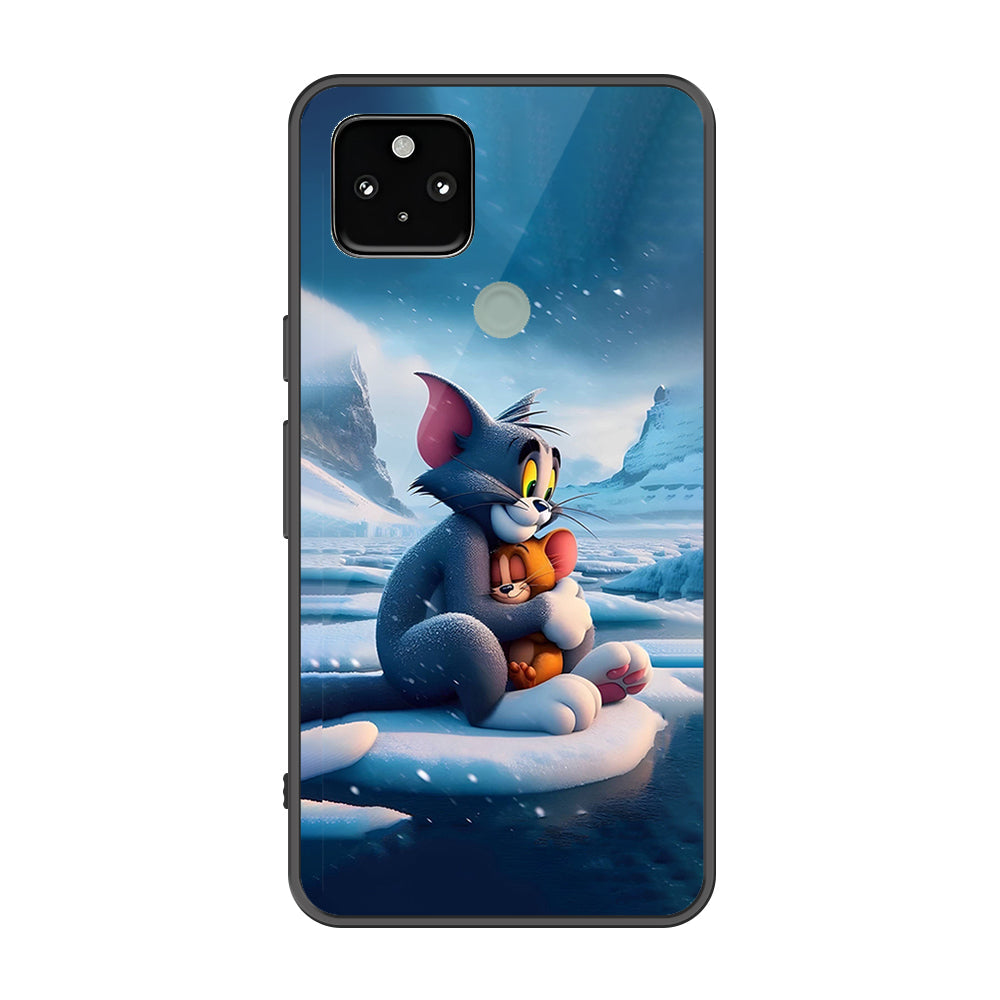 Google Pixel 5 Cover - Tom & Jerry Series - Premium Printed Metal soft Bumper shock Proof Case