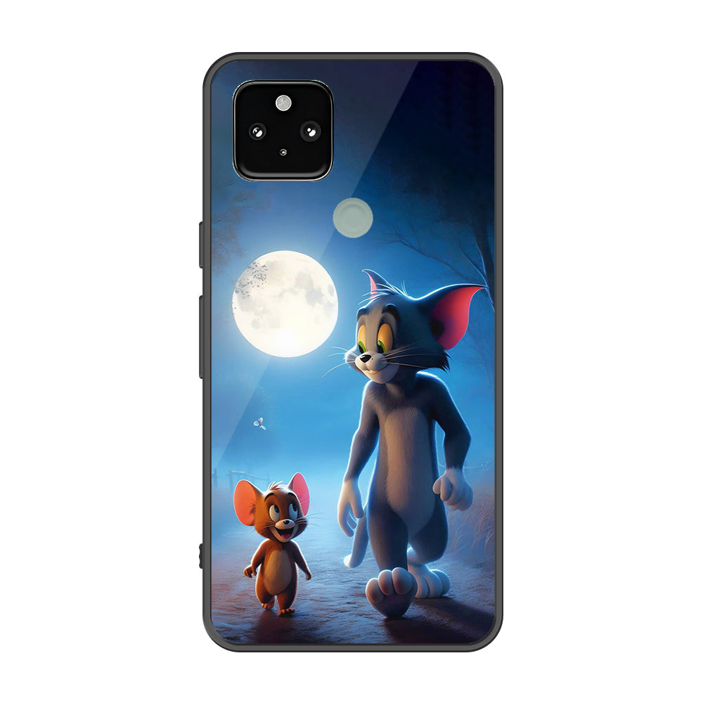 Google Pixel 5 Cover - Tom & Jerry Series - Premium Printed Metal soft Bumper shock Proof Case