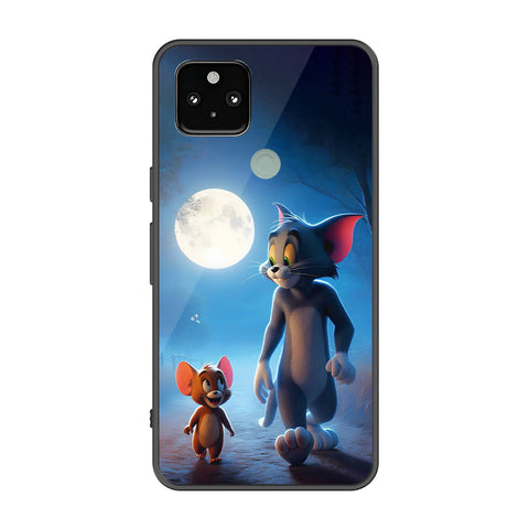 Google Pixel 5 Cover - Tom & Jerry Series - Premium Printed Metal soft Bumper shock Proof Case