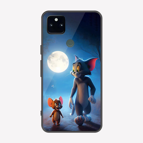 Google Pixel 5a 5G Cover - Tom & Jerry Series - Premium Printed Metal soft Bumper shock Proof Case