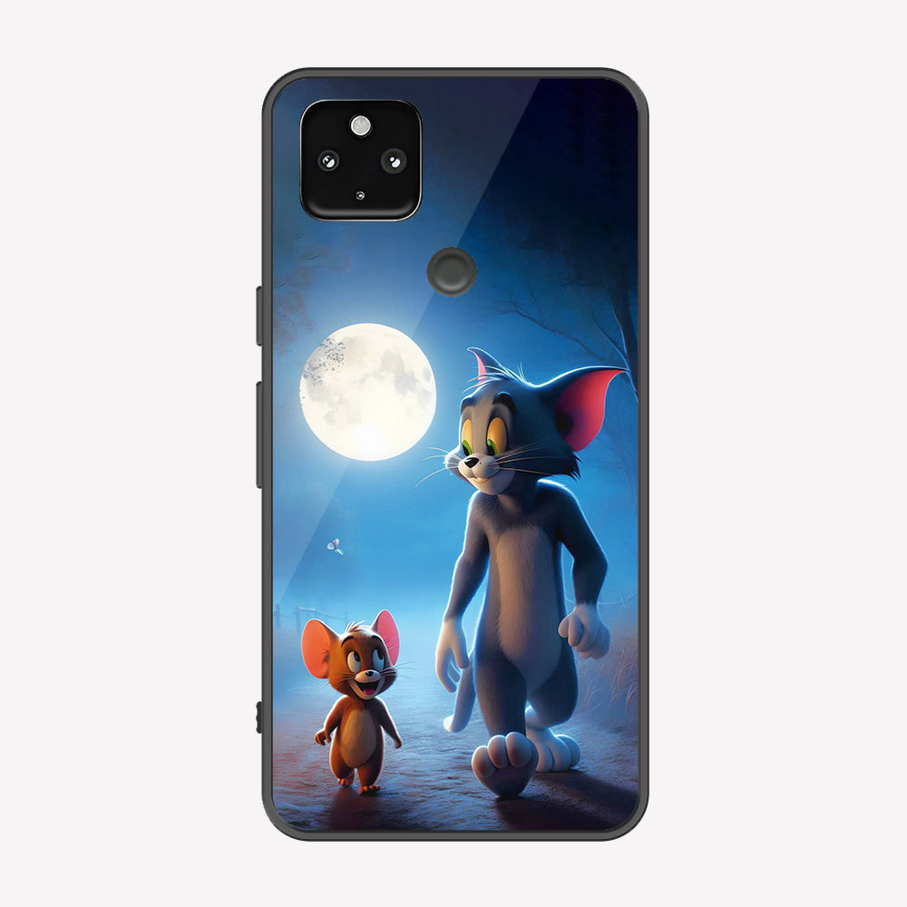 Google Pixel 4a 5G Cover - Tom & Jerry Series - Premium Printed Metal soft Bumper shock Proof Case