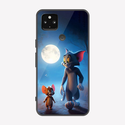 Google Pixel 4a 5G Cover - Tom & Jerry Series - Premium Printed Metal soft Bumper shock Proof Case