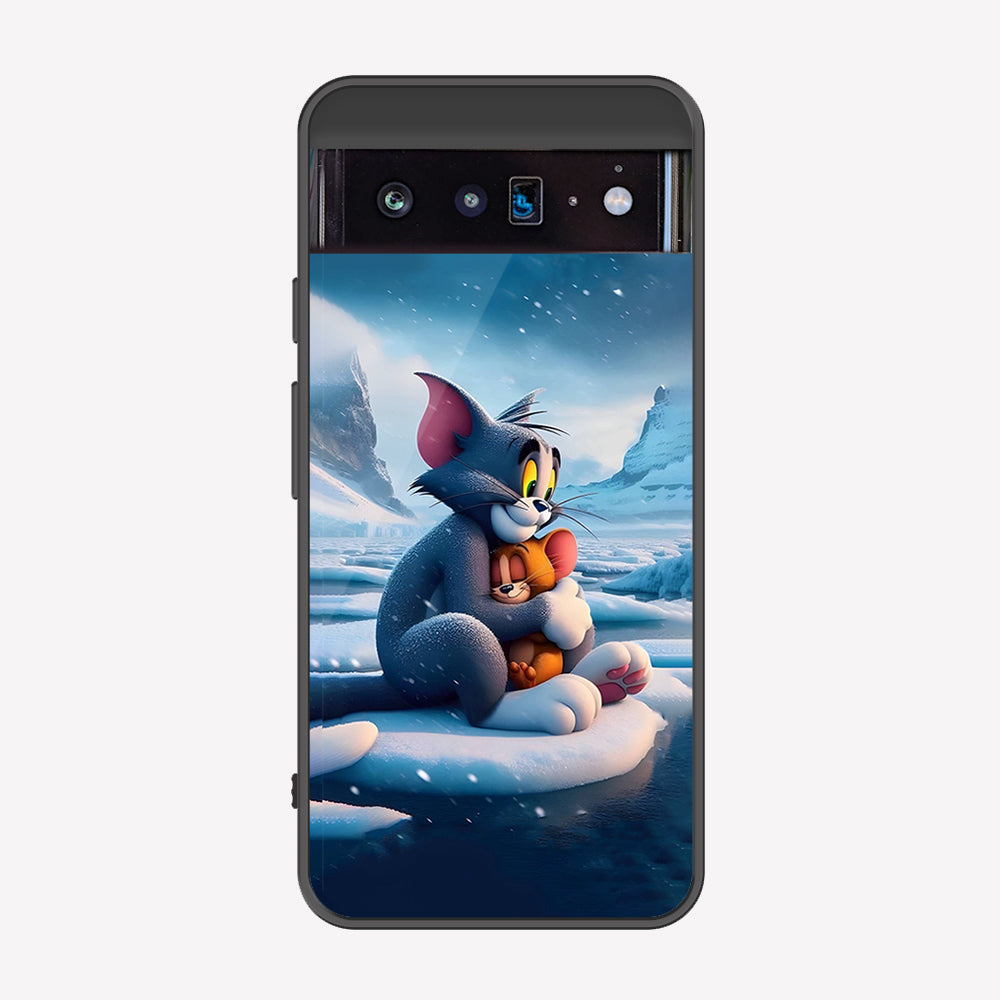 Google Pixel 6 Cover - Tom & Jerry Series - Premium Printed Metal soft Bumper shock Proof Case
