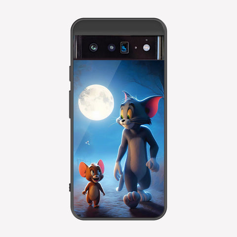 Google Pixel 6 Cover - Tom & Jerry Series - Premium Printed Metal soft Bumper shock Proof Case
