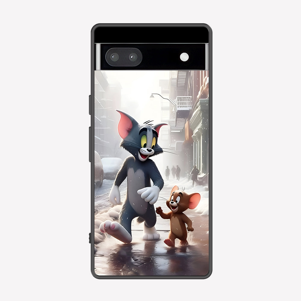 Google Pixel 6a Cover - Tom & Jerry Series - Premium Printed Metal soft Bumper shock Proof Case
