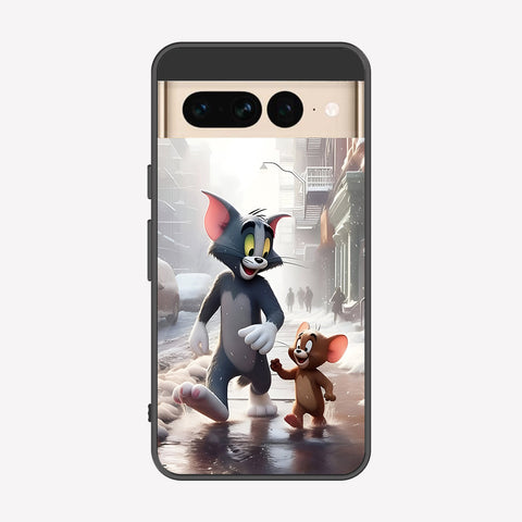 Google Pixel 7 Pro Cover - Tom & Jerry Series - Premium Printed Metal soft Bumper shock Proof Case