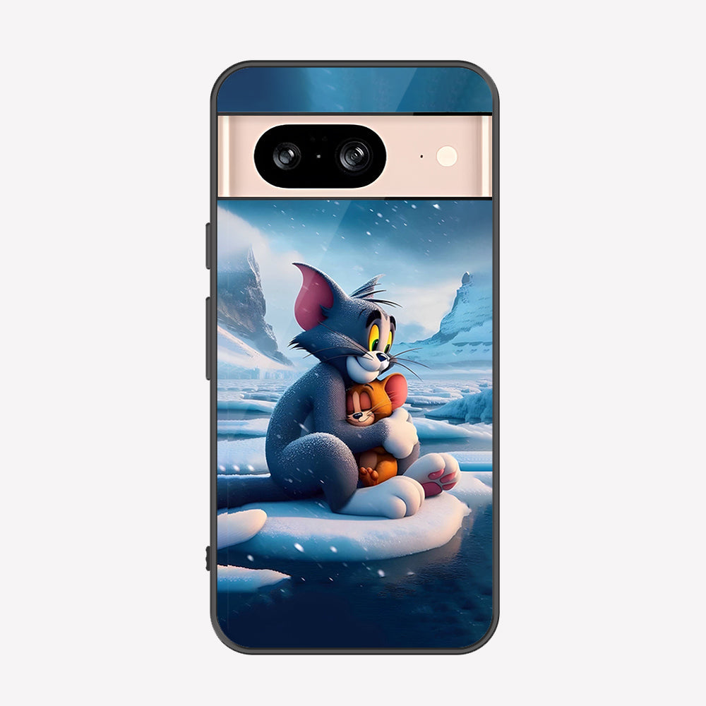 Google Pixel 8 Cover - Tom & Jerry Series - Premium Printed Metal soft Bumper shock Proof Case