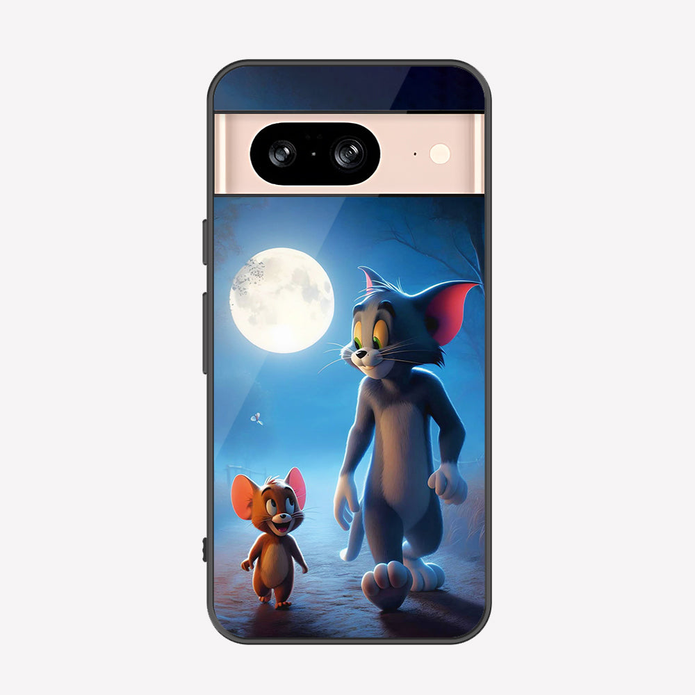 Google Pixel 8 Cover - Tom & Jerry Series - Premium Printed Metal soft Bumper shock Proof Case