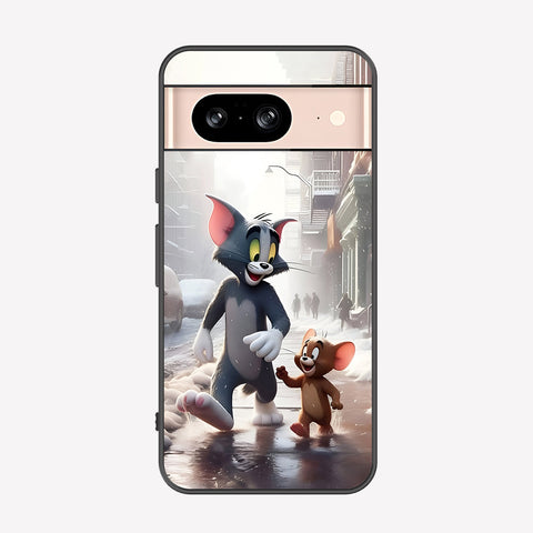 Google Pixel 8 Cover - Tom & Jerry Series - Premium Printed Metal soft Bumper shock Proof Case
