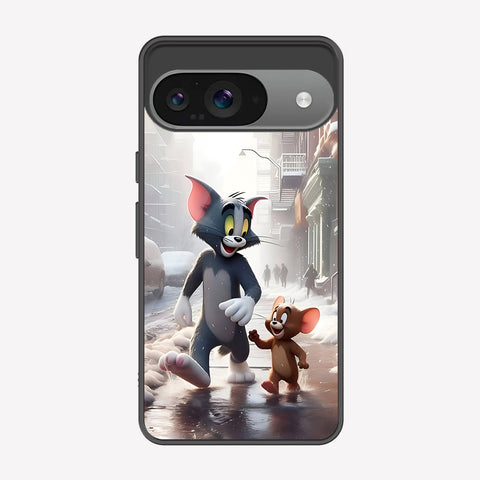 Google Pixel 9 Cover - Tom & Jerry Series - Premium Printed Metal soft Bumper shock Proof Case