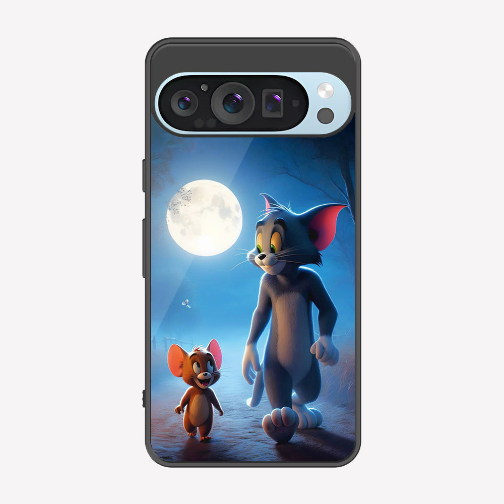Google Pixel 9 Pro XL Cover - Tom & Jerry Series - Premium Printed Metal soft Bumper shock Proof Case
