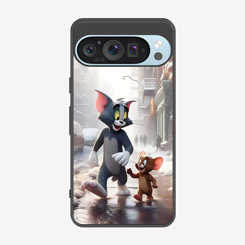 Google Pixel 9 Pro XL Cover - Tom & Jerry Series - Premium Printed Metal soft Bumper shock Proof Case