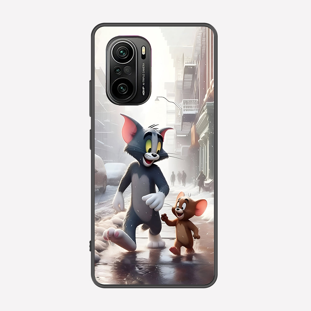 Xiaomi Redmi K40 Cover - Tom & Jerry Series - Premium Printed Metal soft Bumper shock Proof Case