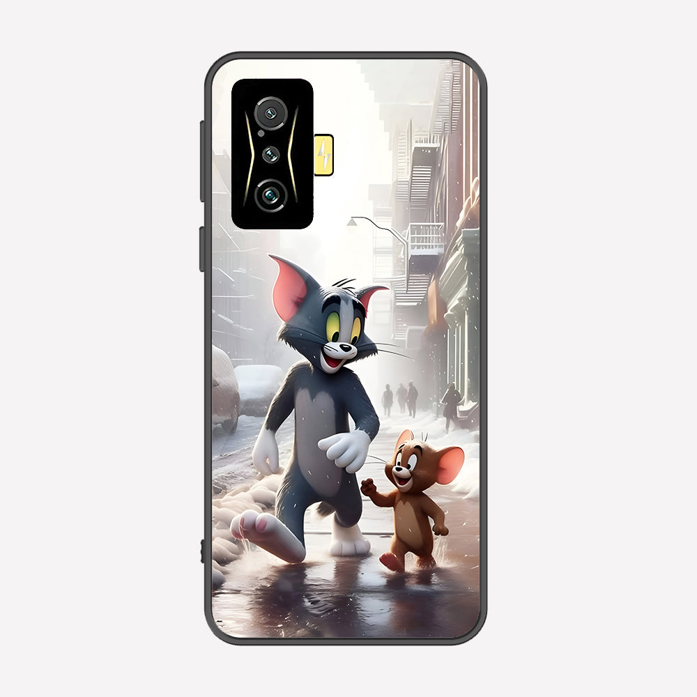 Xiaomi Poco F4 GT Cover - Tom & Jerry Series - Premium Printed Metal soft Bumper shock Proof Case