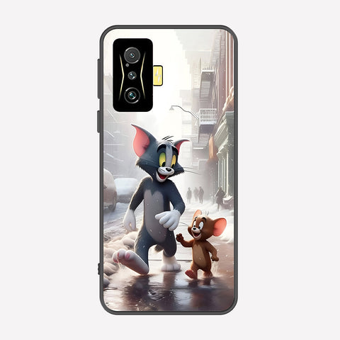 Xiaomi Poco F4 GT Cover - Tom & Jerry Series - Premium Printed Metal soft Bumper shock Proof Case