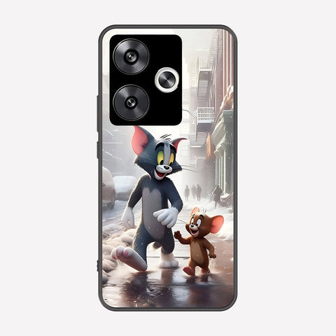 Xiaomi Poco F6 Cover - Tom & Jerry Series - Premium Printed Metal soft Bumper shock Proof Case