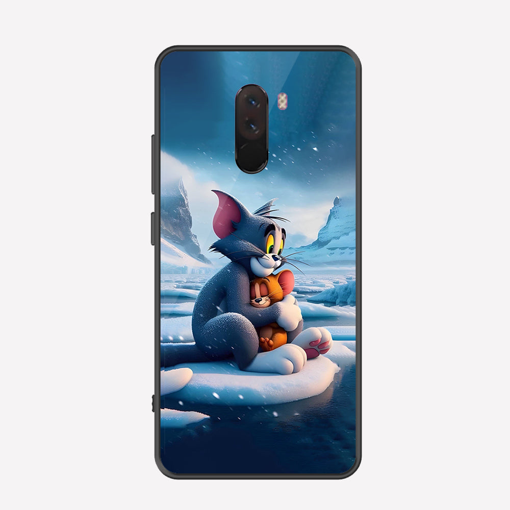 Xiaomi Pocophone F1 Cover - Tom & Jerry Series - Premium Printed Metal soft Bumper shock Proof Case