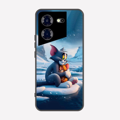 Tecno Pova 5 Cover - Tom & Jerry Series - Premium Printed Metal soft Bumper shock Proof Case