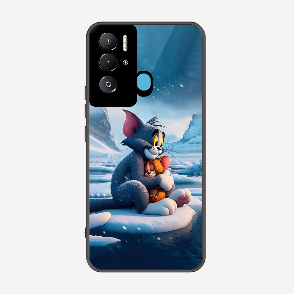 Tecno Pova Neo Cover - Tom & Jerry Series - Premium Printed Metal soft Bumper shock Proof Case