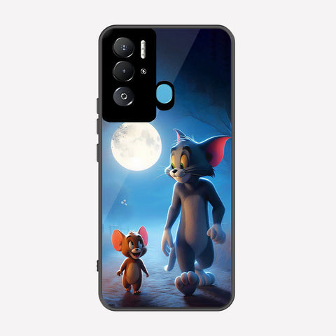Tecno Pova Neo Cover - Tom & Jerry Series - Premium Printed Metal soft Bumper shock Proof Case
