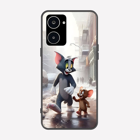 Realme 10 Cover - Tom & Jerry Series - Premium Printed Metal soft Bumper shock Proof Case