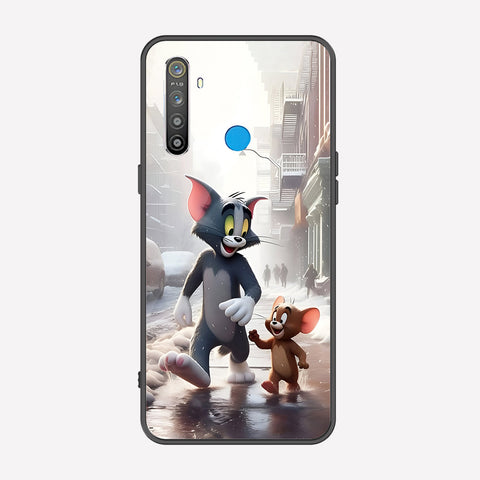 Realme 5 Cover - Tom & Jerry Series - Premium Printed Metal soft Bumper shock Proof Case