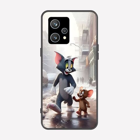 Realme 9 Pro Cover - Tom & Jerry Series - Premium Printed Metal soft Bumper shock Proof Case