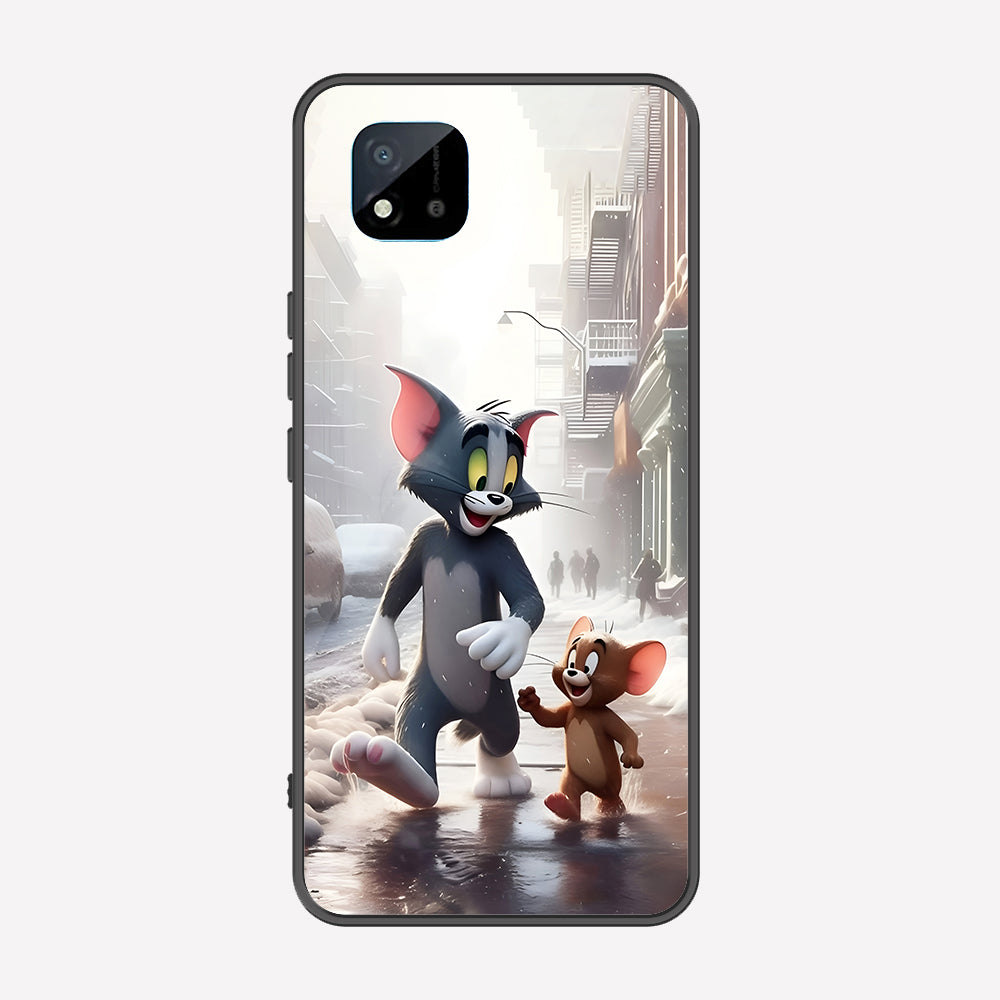 Realme Narzo 50i Cover - Tom & Jerry Series - Premium Printed Metal soft Bumper shock Proof Case
