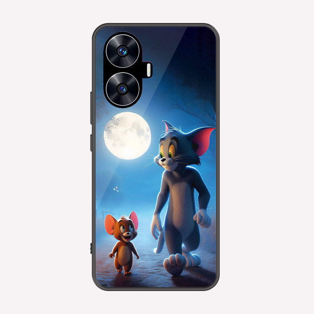 Realme C55 Cover - Tom & Jerry Series - Premium Printed Metal soft Bumper shock Proof Case