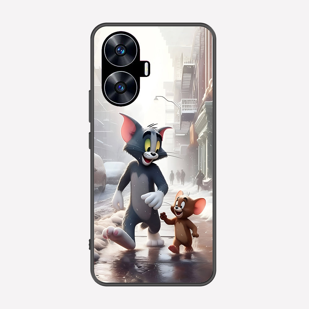 Realme C55 Cover - Tom & Jerry Series - Premium Printed Metal soft Bumper shock Proof Case