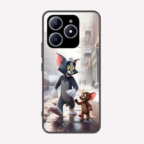Realme C61 Cover - Tom & Jerry Series - Premium Printed Metal soft Bumper shock Proof Case