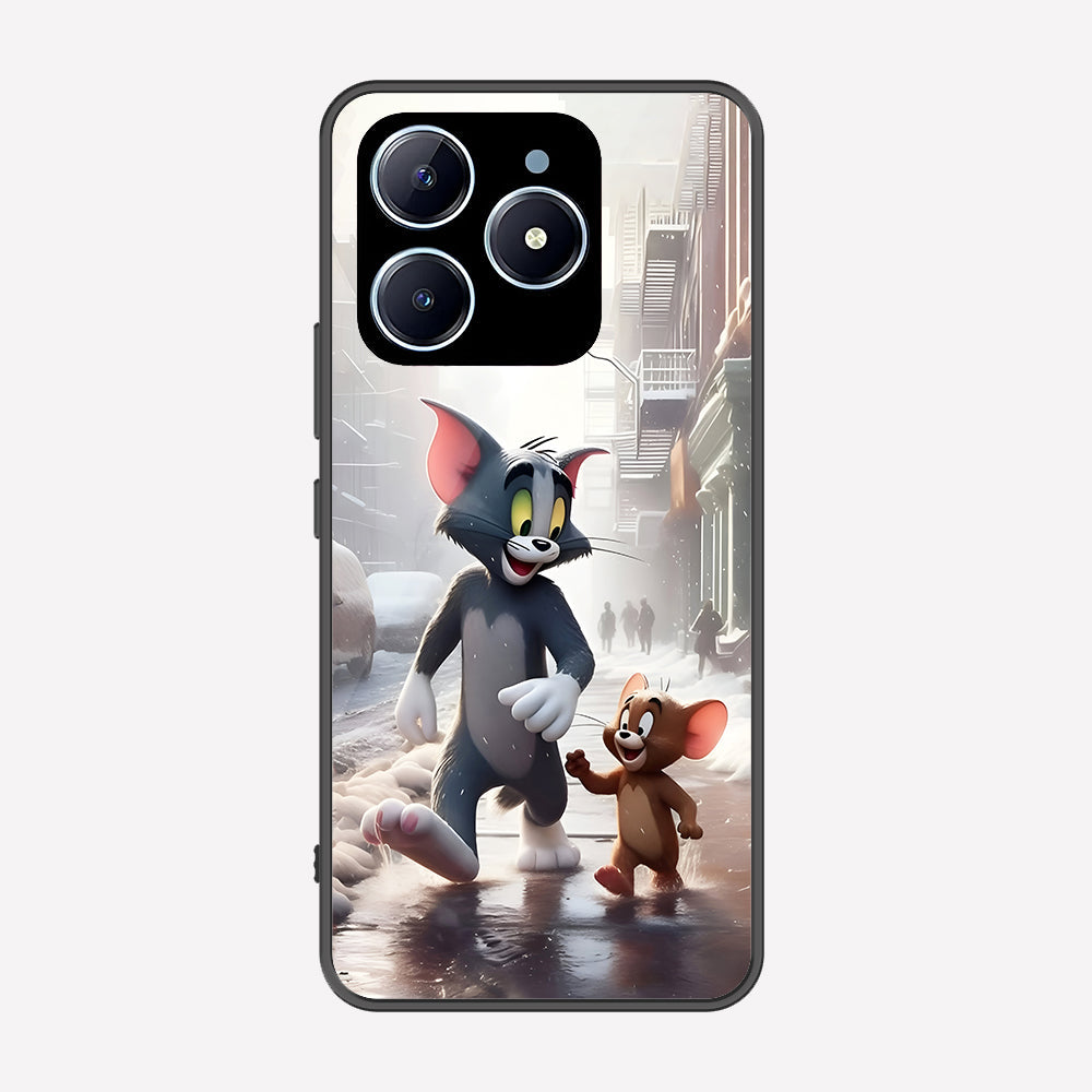 Realme C61 Cover - Tom & Jerry Series - Premium Printed Metal soft Bumper shock Proof Case
